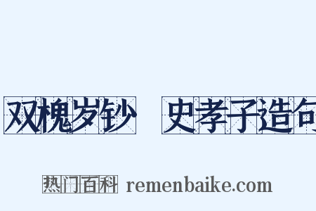 双槐岁钞·史孝子造句是什么意思的图片